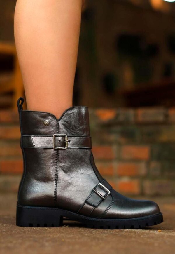 Bota de Couro Preto Ferrucci - Imagem 2