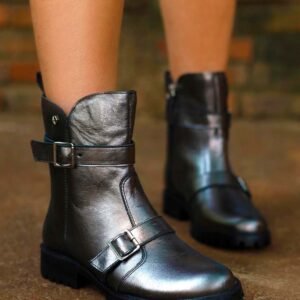 Bota de Couro Preto Ferrucci