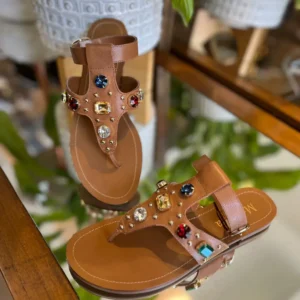 Rasteira em couro Maricota