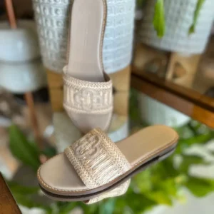 Rasteira Capodarte Natural em Trama com Aplicação de Logo