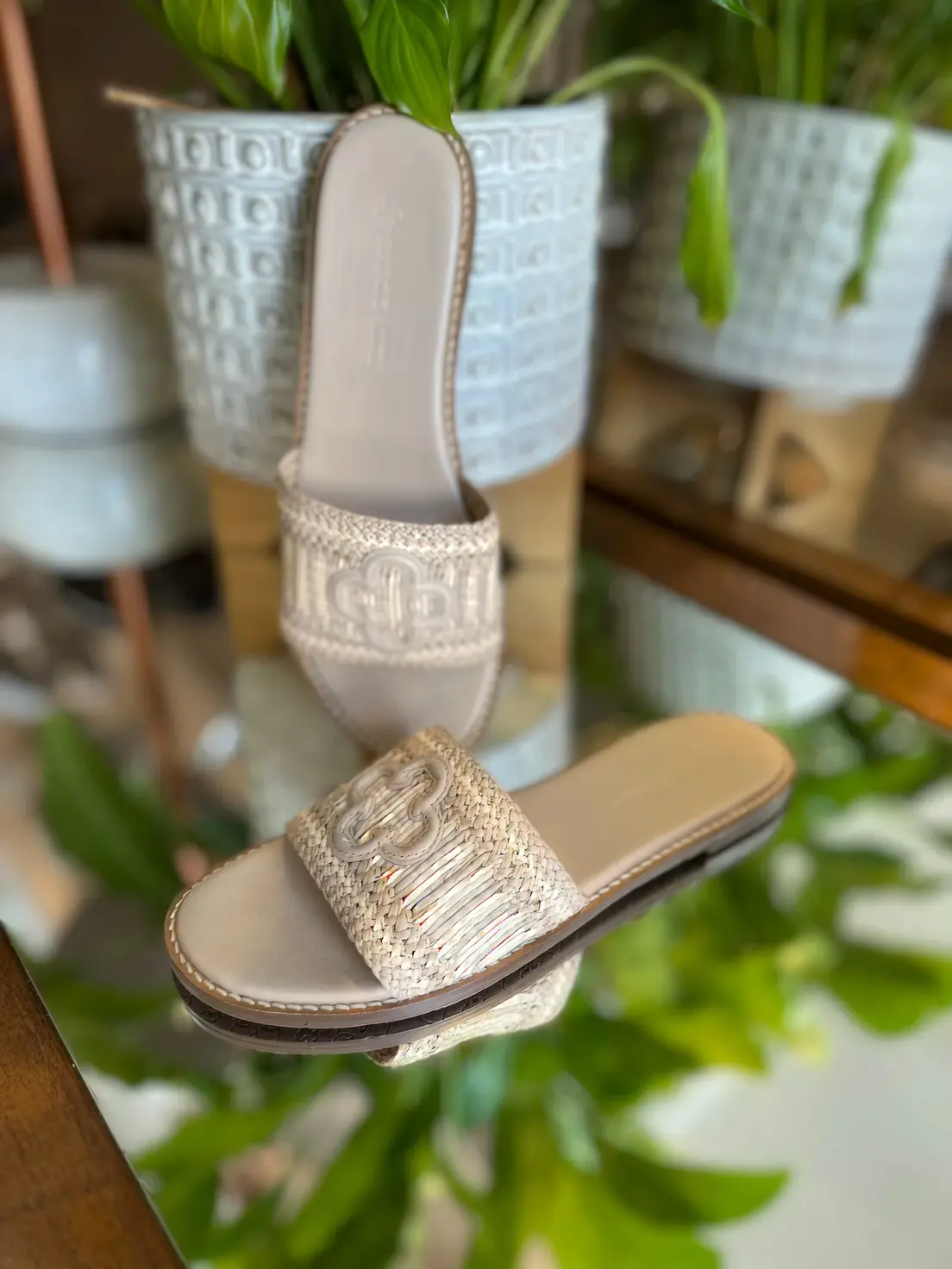 Rasteira Capodarte Natural em Trama com Aplicação de Logo