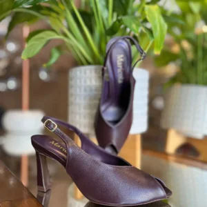 Slingback em Couro Maricota