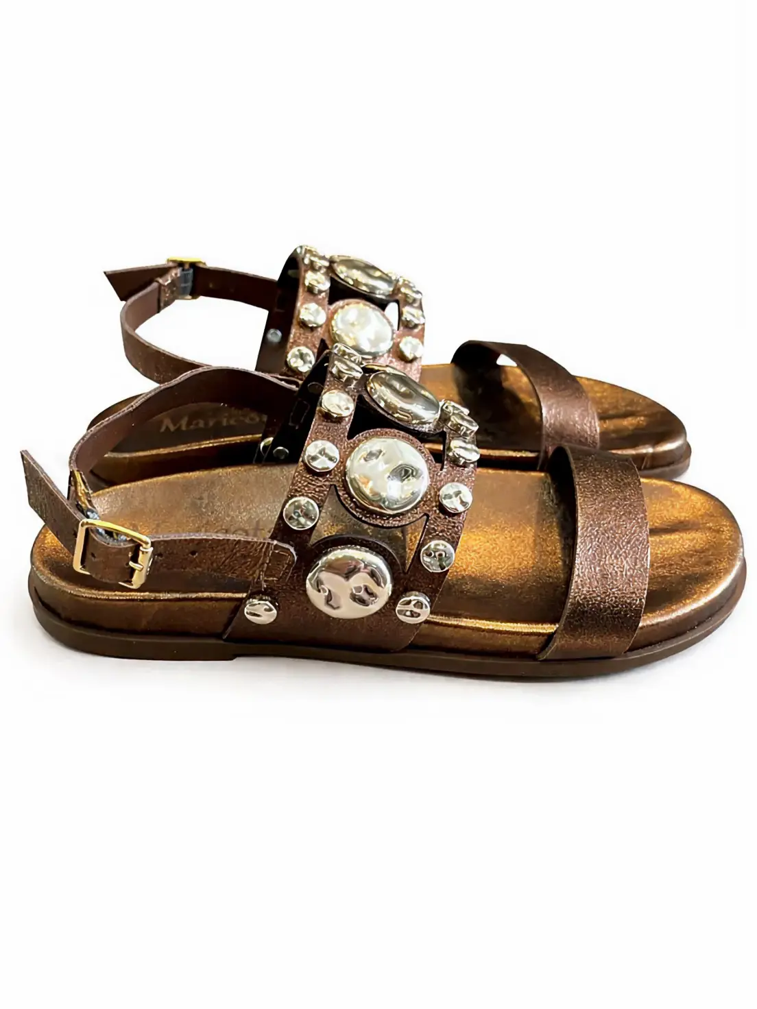 Papete Maricota em Couro com Pedrarias